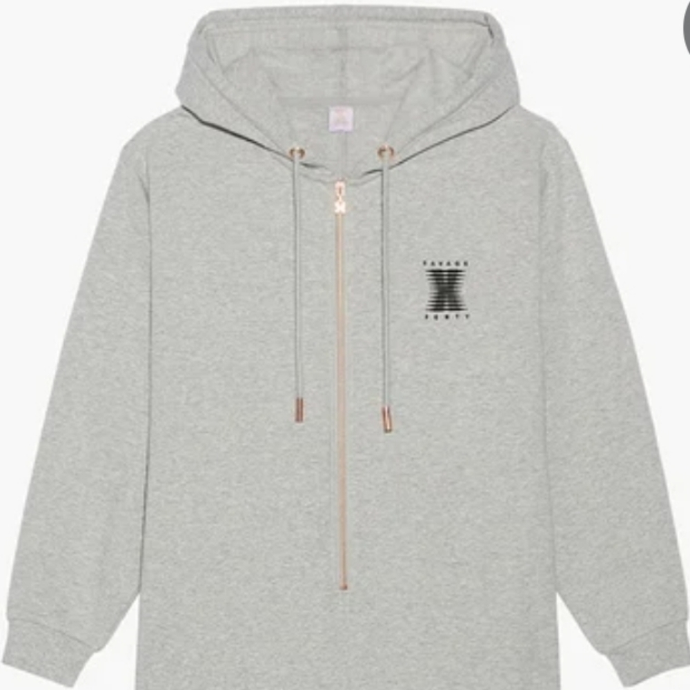 SavagexFenty Grey hooded onsie
